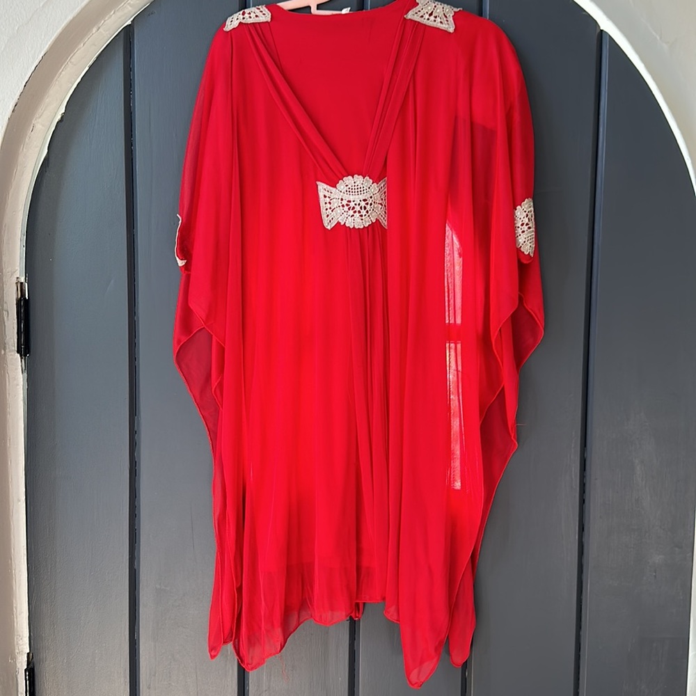 Red kaftan size 36 - Picture 3 of 6